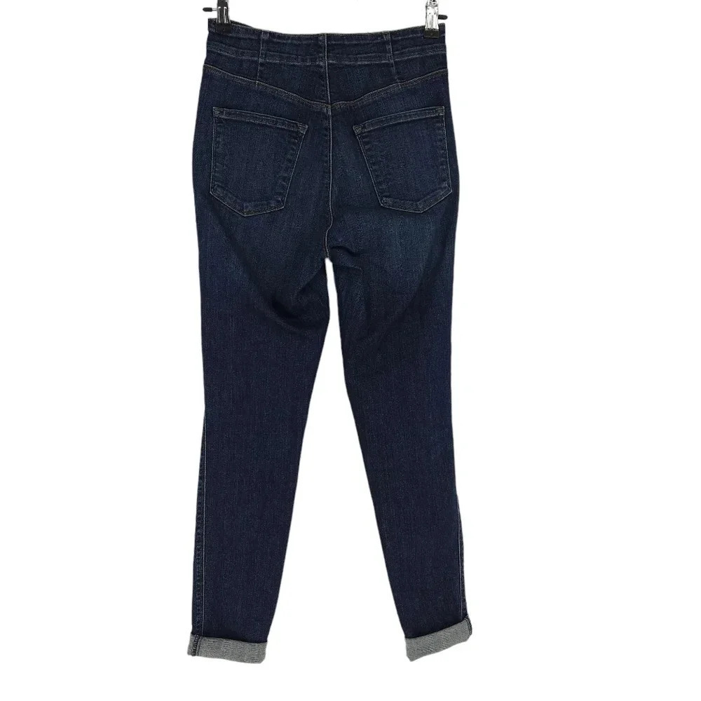 J Brand Natasha Skinny Jeans Button Fly High Rise Revival Dark Wash Denim - Picture 3 of 7